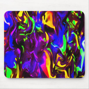 Glow Stick Rave Fire Stick Rainbow Mouse Pad
