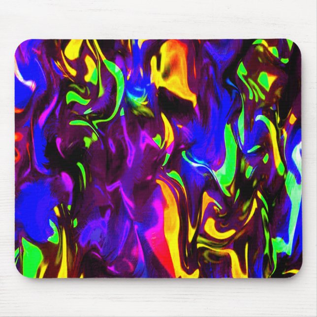 Glow Stick Rave Fire Stick Rainbow Mouse Pad (Front)