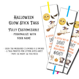 Glow Stick Tags, Little Light for Halloween Night