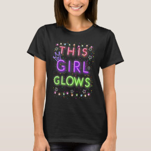 Glow This Girl Glows Retro 80's Party Girl 80s Par T-Shirt