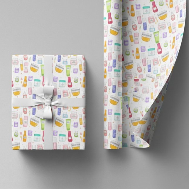 Glow Up Skincare Gift Wrapping Paper Roll (Creator Uploaded)
