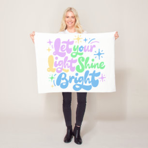 Glow With Confidence Message for Little Kids Fleece Blanket