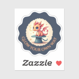 Glow Your Own Way – Cute Dragon Sticker
