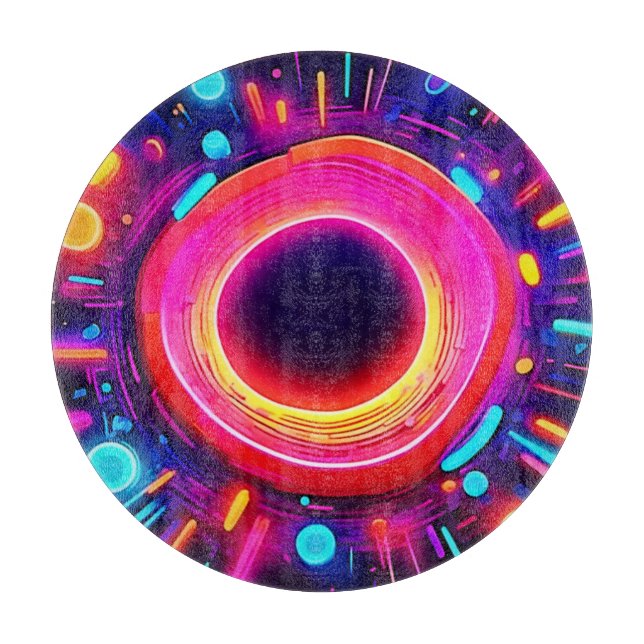 Glowing Abstract Design Cutting Board (Front)