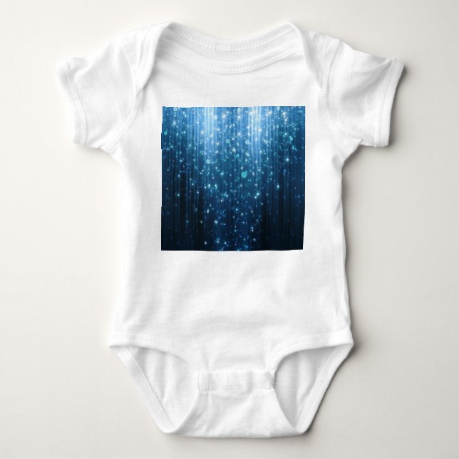 Glowing Abstract: Illuminated Background Art. Baby Bodysuit (Front)