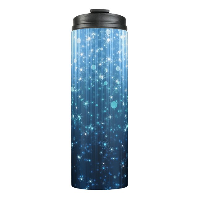 Glowing Abstract: Illuminated Background Art. Thermal Tumbler (Front)