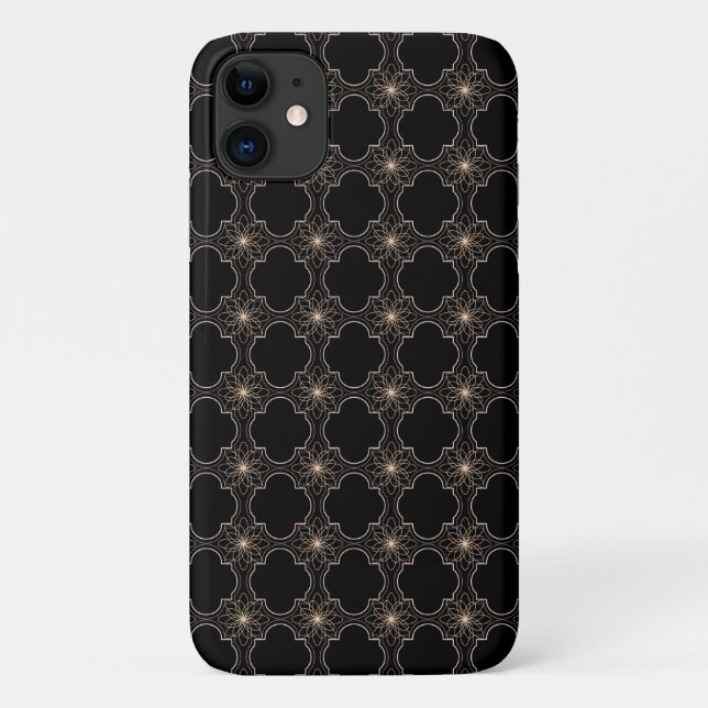 glowing abstract pattern on black Case-Mate iPhone case (Back)
