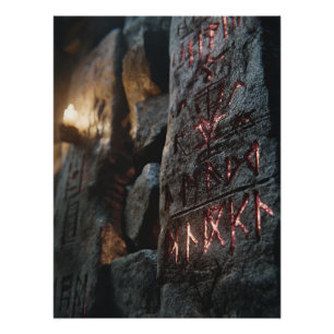 Glowing Ancient Runes Poster