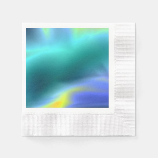 Glowing Aqua Paper Napkin (Front)