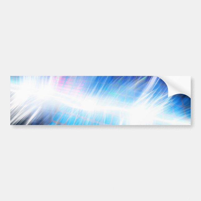 Glowing Audio Waveform Bumper Sticker (Front)