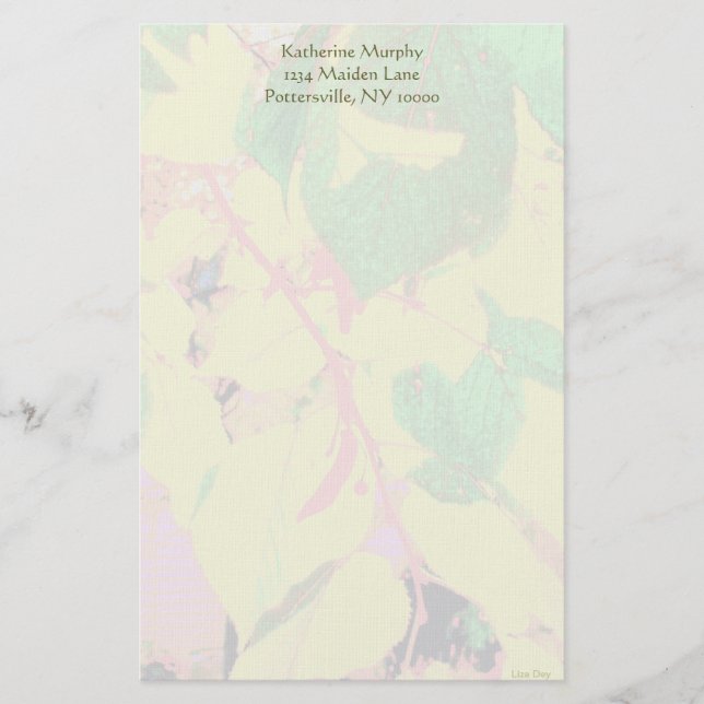 'Glowing Autumn Leaves' Stationery (Front)