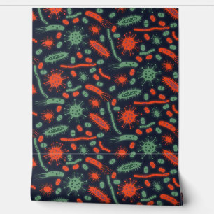 Glowing Bacteria Microorganism green red Wallpaper