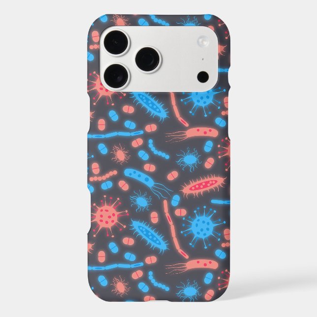 Glowing Bacteria Microorganism pink blue (Back)