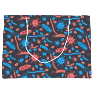 Glowing Bacteria Microorganism pink blue Large Gift Bag