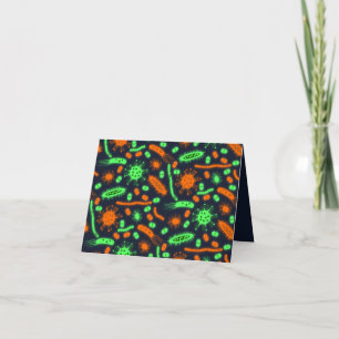 Glowing Bacteria Microorganism toxic Teacher Thank You Card
