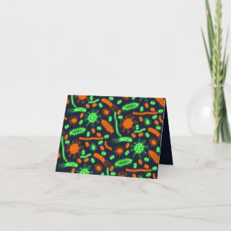 Glowing Bacteria Microorganism toxic Teacher Thank You Card