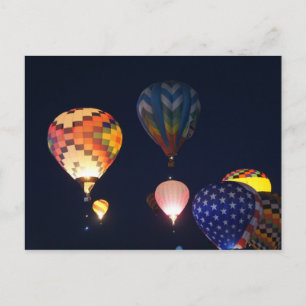 Glowing Balloons Postcard
