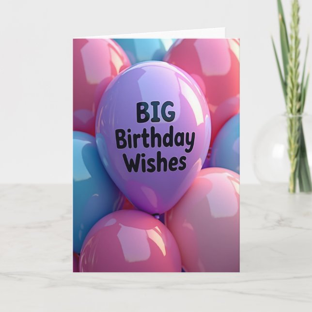 Glowing Birthday Sphere Card (Front)