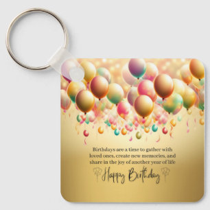 Glowing Birthday Wishes Key Ring