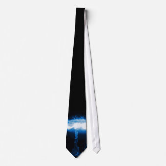Glowing Blue Atom Bomb Tie
