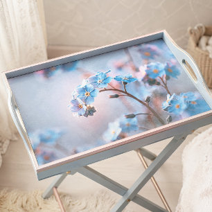 Glowing Blue Ethereal Forget-Me-Not Decoupage Tissue Paper