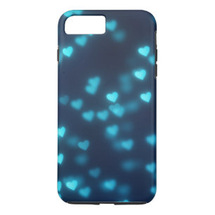 Glowing Blue Heart Pattern iPhone 8 Plus/7 Plus Case