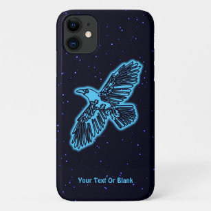 Glowing Blue Raven On Stars Case-Mate iPhone Case