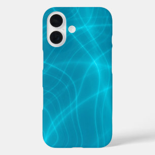 Glowing Blue Rays iPhone 16 Case