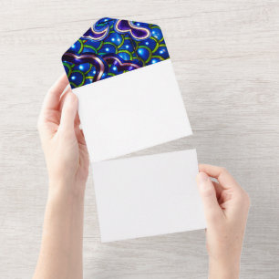 Glowing Blue Scales All In One Invitation