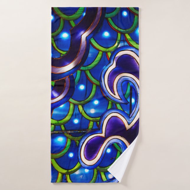 Glowing Blue Scales  Bath Towel (Bath Towel)