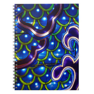 Glowing Blue Scales Notebook