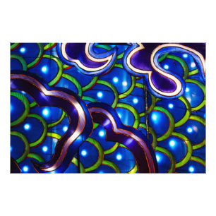Glowing Blue Scales Photo Print