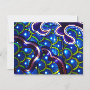 Glowing Blue Scales Postcard
