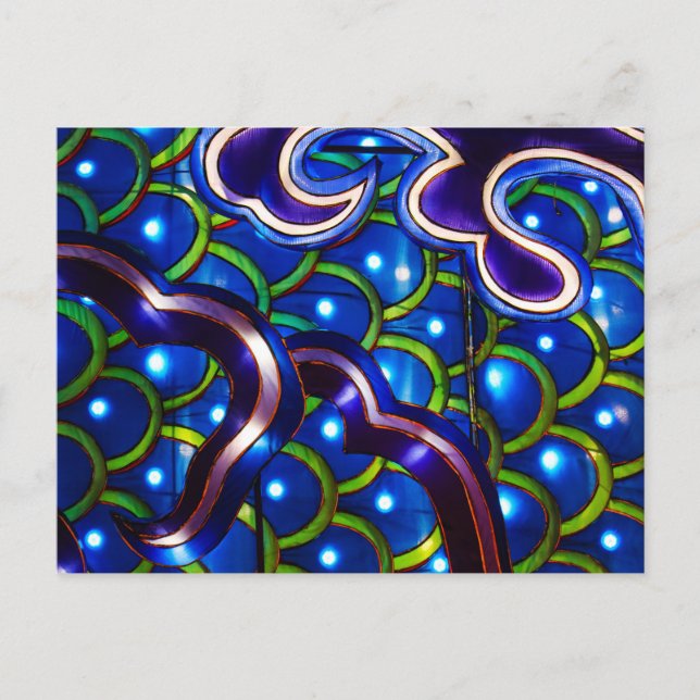 Glowing Blue Scales  Postcard (Front)