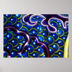 Glowing Blue Scales Poster