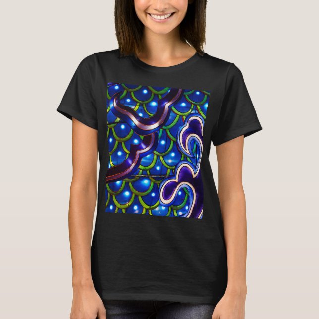 Glowing Blue Scales  T-Shirt (Front)