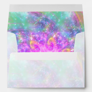Glowing Bright Lights Colorful Spiral Mandala Art Envelope