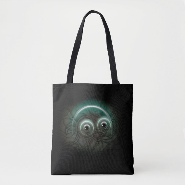 Glowing Bubble Cartoon Tote Bag (Front)