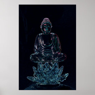 glowing buddha poster