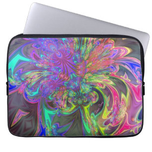 Glowing Burst of Colour – Teal & Violet Deva Laptop Sleeve