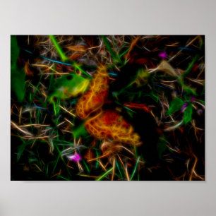 Glowing Butterfly Poster