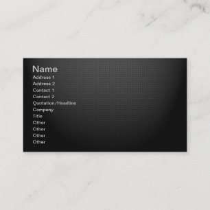 GLOWING CARBON BLACK GRAY DOTS DARK PATTERN BUSINESS CARD