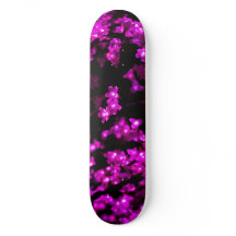 Glowing Cherry Blossom Skateboard Deck