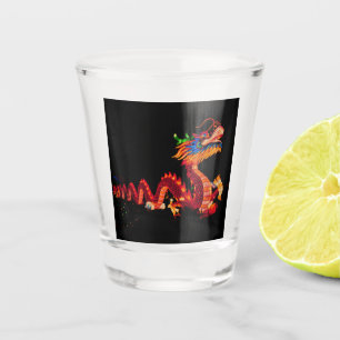 Glowing Chinese Parade Dragon Shot Glass