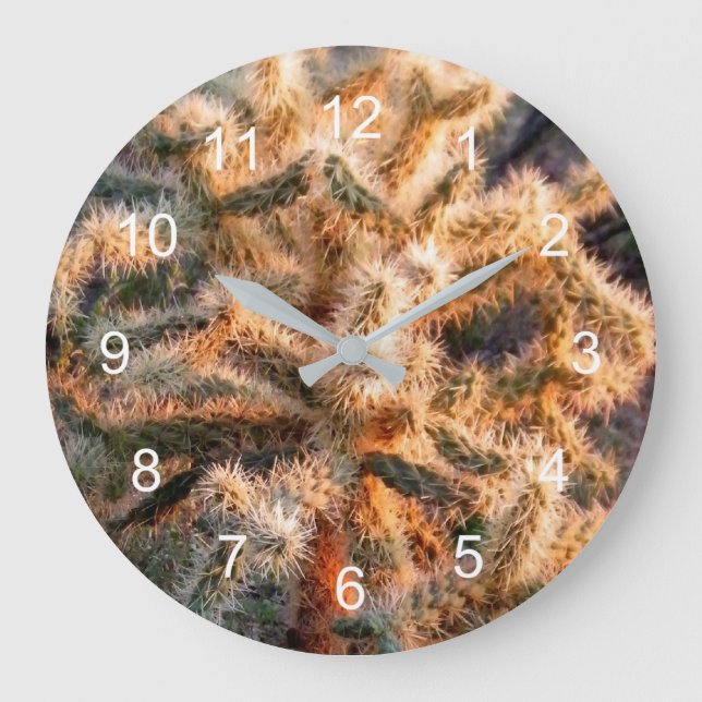 Glowing Cholla Large Clock (Front)