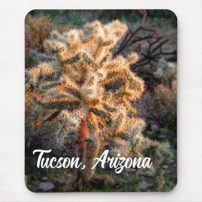 Glowing cholla Tucson, Arizona Mouse Pad (Front)