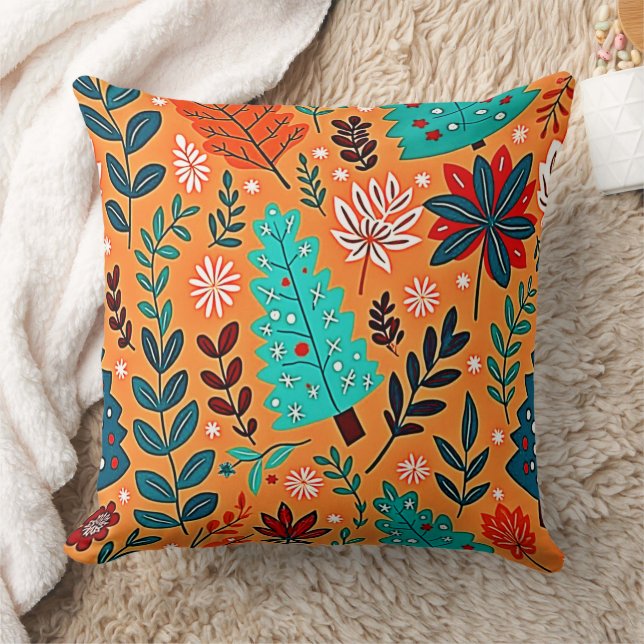 Glowing Christmas Pattern Design Cushion (Blanket)