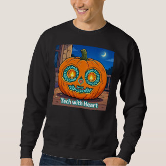 Glowing Circuit Pumpkin - Men's Sweatshirt