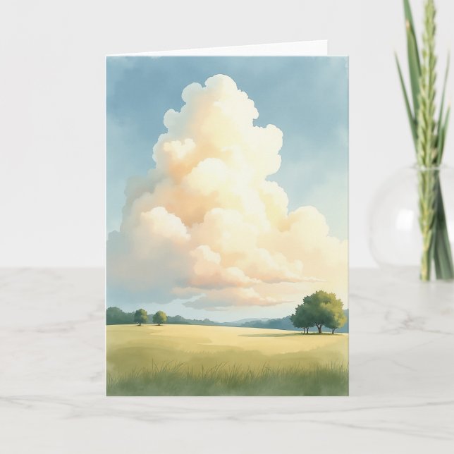 Glowing Cloud Fathers Day Card (Front)