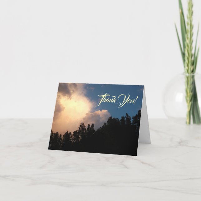 Glowing Cloud Thank You Card (Front)